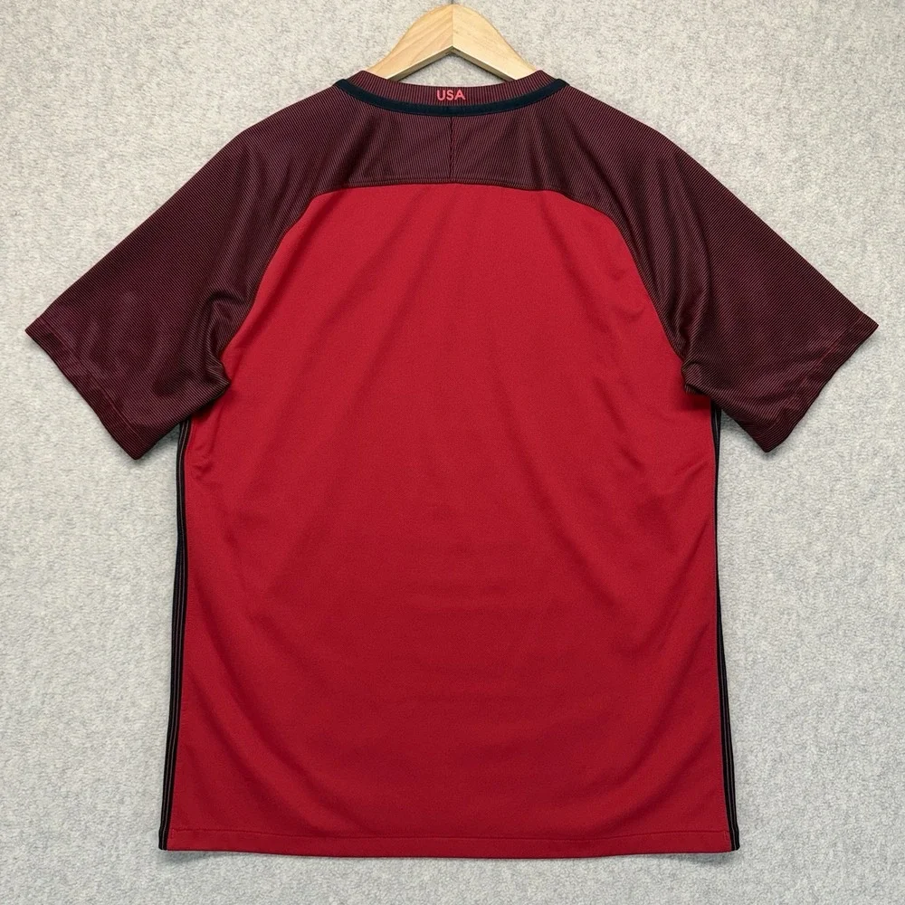 Nike USA Soccer Jersey Mens Large 2017 USMNT Dri-FIT Red Away Shirt